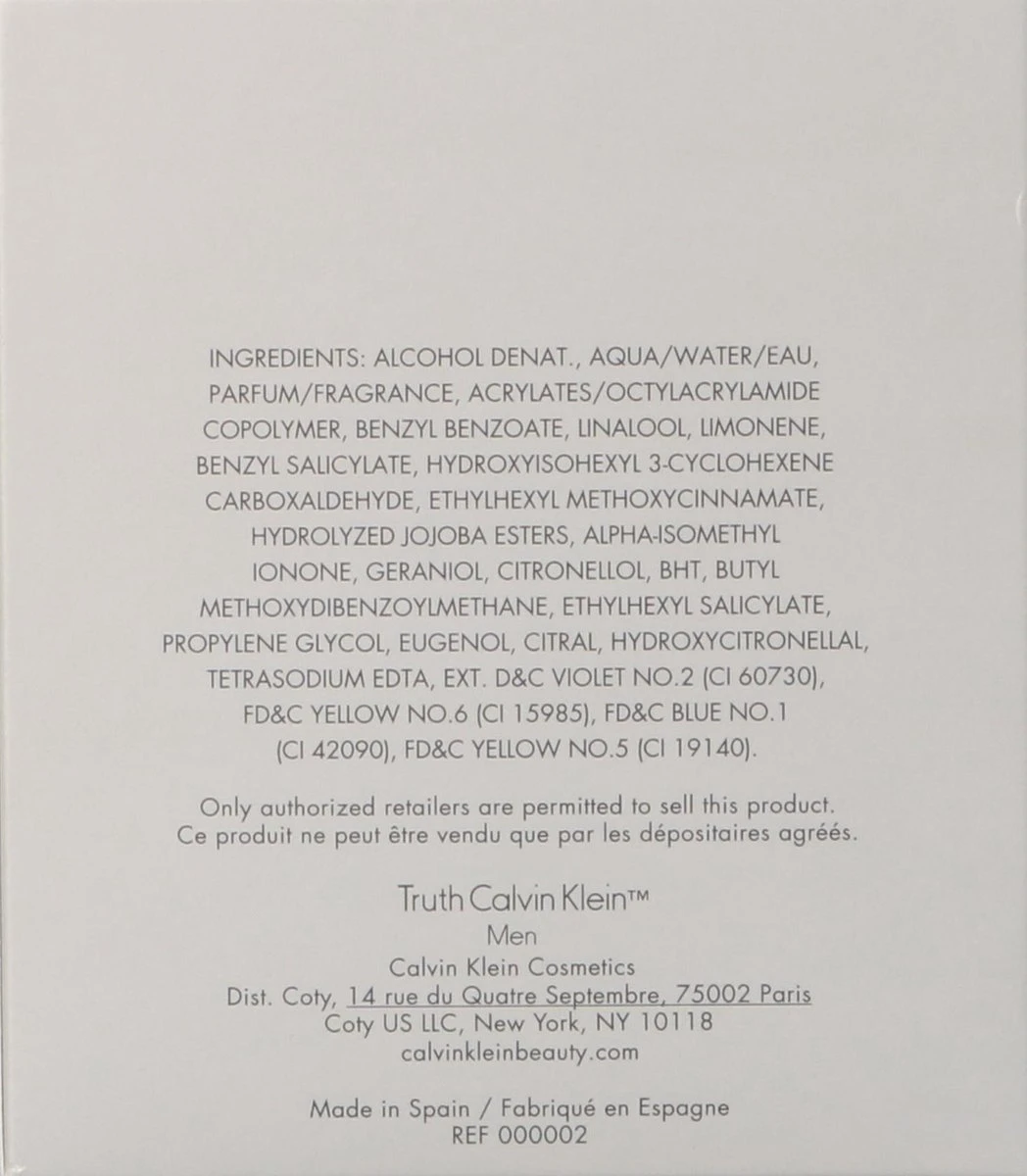 Calvin Klein Truth 100 Ml - Eau De Toilette - Herenparfum 6 Calvin Klein Truth 100 Ml - Eau De Toilette - Herenparfum - Afbeelding 6