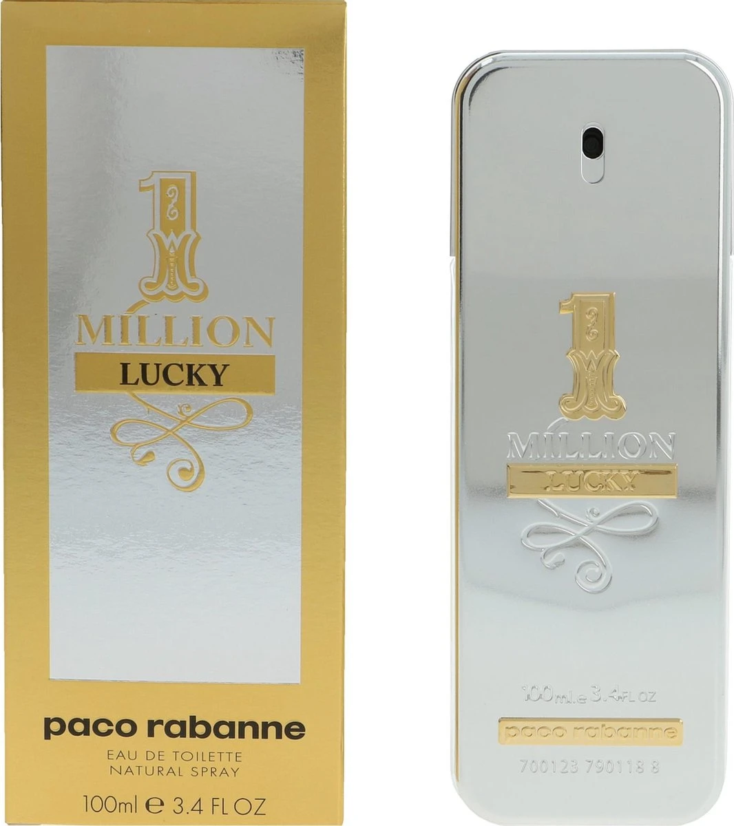 Paco Rabanne 1 Million Lucky 100 Ml - Eau De Toilette - Herenparfum 10 Paco Rabanne 1 Million Lucky 100 Ml - Eau De Toilette - Herenparfum - Afbeelding 10