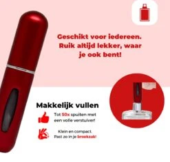Cetins - Parfum Verstuiver Navulbaar - Mini Parfum Flesje - Reisflesje – Matt Rood 11 Cetins - Parfum Verstuiver Navulbaar - Mini Parfum Flesje - Reisflesje – Matt Rood -Parfum Winkel 1200x1145 5