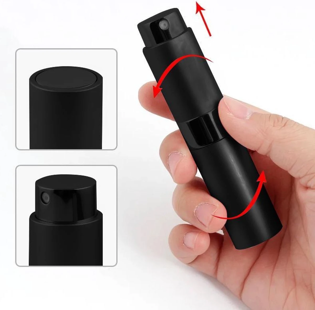 Scenty - Parfum Verstuiver Navulbaar - Mini Parfum Flesje - Reisflesje - Zwart 8 Scenty - Parfum Verstuiver Navulbaar - Mini Parfum Flesje - Reisflesje - Zwart - Afbeelding 8