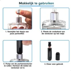 Mini Parfum Flesje | Lipstick Formaat Navulbare Parfum Verstuiver - Zwart -Parfum Winkel 1200x1200 390