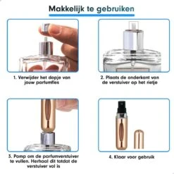 Merkloos Parfum Spray - Navulbare Parfum Verstuiver - Navulling Voor Parfum - Parfumverstuiver - Goudkleurig -Parfum Winkel 1200x1200 408