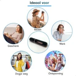 MaxedMore Navulbare Parfumverstuiver 5ml Zwart - 65 Keer Spraybare Parfum Verstuiver - Hervulbaar Tasverstuiver Voor Parfum - Meeneem Mini Geur Flesje Voor Op Reis - Lipstick Formaat Navulbaar Parfumflesje -Parfum Winkel 1200x1200 451