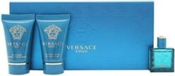 Versace - Eros Gift Of Mini 5 Ml, And Eros 25 Ml (After Shave Balm) Eros 25 Ml - Eau De Toilette - 5ML -Parfum Winkel 1200x522