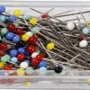 Creativ Company 200 Stuks Spelden / Steeknaalden Met Verschillend Gekleurde Plastic Koppen - 31 Mm - Hobby/naai Materiaal