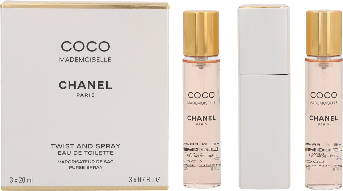 Chanel Coco Mademoiselle Geschenkset - Eau De Toilette + 2x Eau De Toilette Refill 3 Chanel Coco Mademoiselle Geschenkset - Eau De Toilette + 2x Eau De Toilette Refill - Afbeelding 3