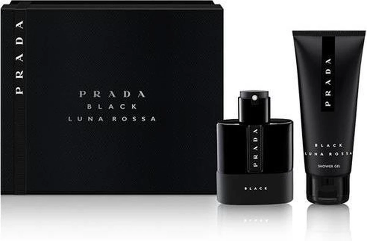 Prada Luna Rossa Black Giftset - 50 Ml Eau De Parfum Spray + 100 Ml Showergel - Cadeauset Voor Heren 3 Prada Luna Rossa Black Giftset - 50 Ml Eau De Parfum Spray + 100 Ml Showergel - Cadeauset Voor Heren - Afbeelding 3