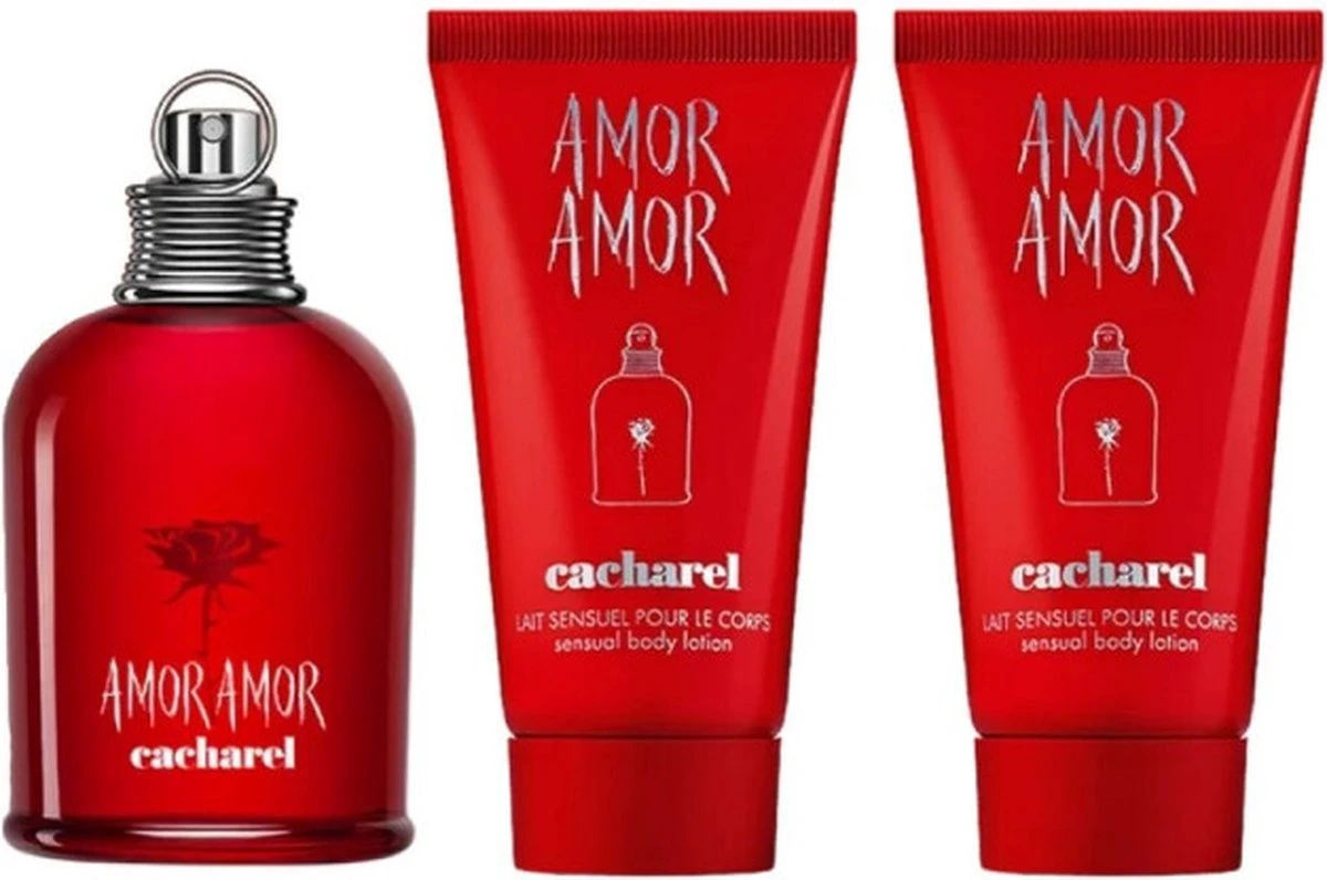 Cacharel Amor Amor 50 Ml Edt + Sensual Bodylotion 2x50 Ml 2 Cacharel Amor Amor 50 Ml Edt + Sensual Bodylotion 2x50 Ml - Afbeelding 2