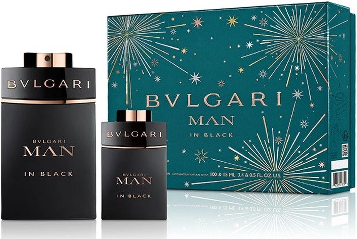 Bvlgari Man In Black Giftset - 100 Ml Eau De Parfum Spray + 15 Ml Eau De Parfum Tasspray - Cadeauset Voor Heren 1 Bvlgari Man In Black Giftset - 100 Ml Eau De Parfum Spray + 15 Ml Eau De Parfum Tasspray - Cadeauset Voor Heren