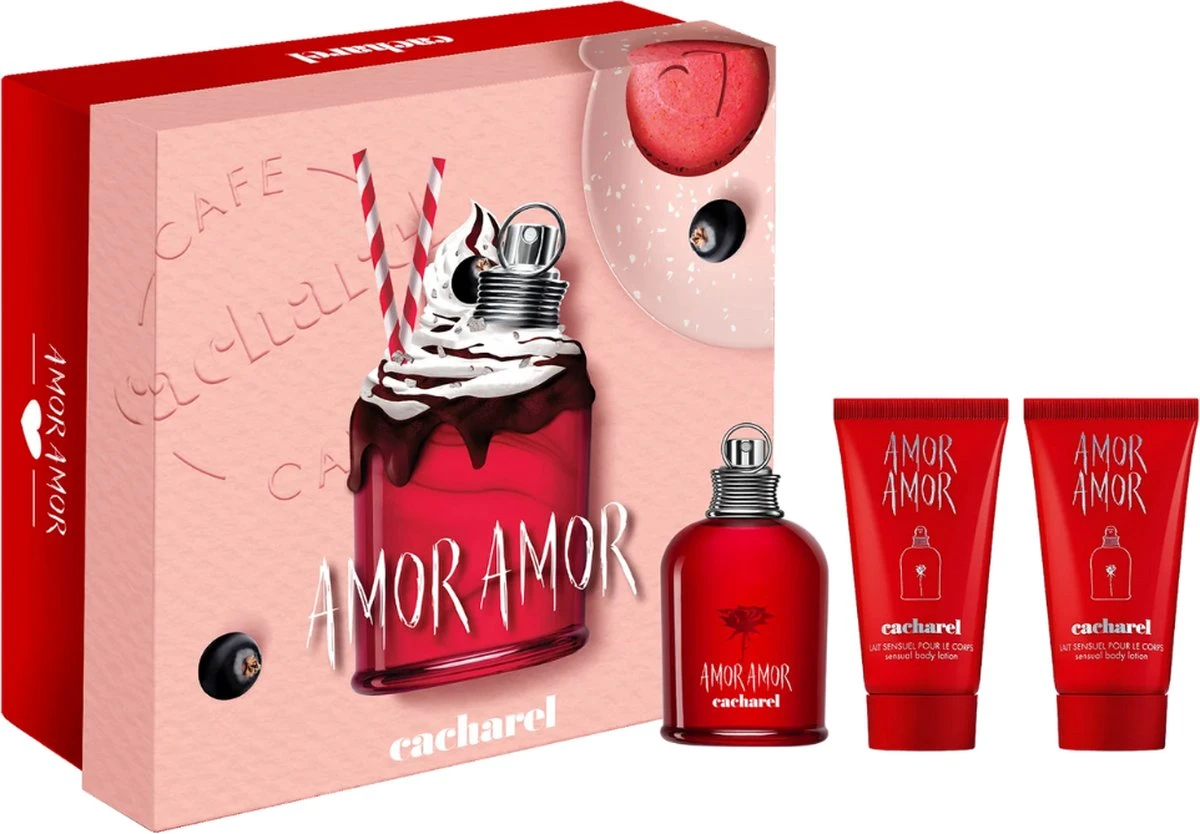Cacharel Amor Amor 50 Ml Edt + Sensual Bodylotion 2x50 Ml 1 Cacharel Amor Amor 50 Ml Edt + Sensual Bodylotion 2x50 Ml