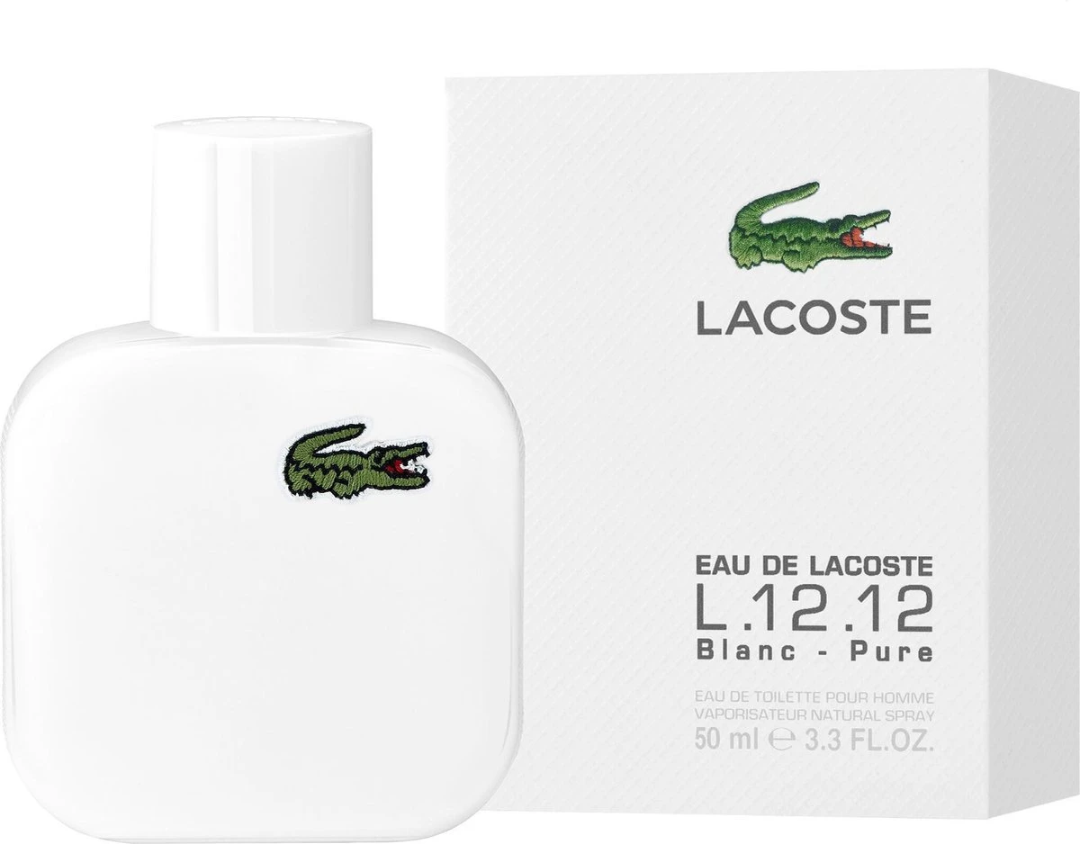 Lacoste 12.12 White 50 Ml - Eau De Toilette - Herenparfum 2 Lacoste 12.12 White 50 Ml - Eau De Toilette - Herenparfum - Afbeelding 2