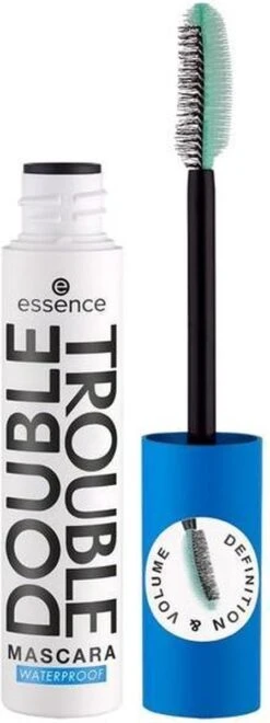 Essence Double Trouble Waterproof Mascara - Voděodolná Objemová + Tvarující Řasenka 12 Ml