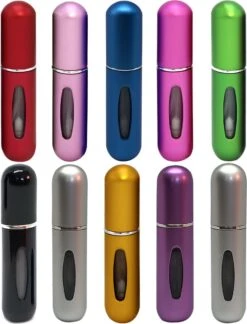 MaxedMore Navulbare Parfumverstuiver 5ml Blauw - 65 Keer Spraybare Parfum Verstuiver - Hervulbaar Tasverstuiver Voor Parfum - Meeneem Mini Geur Flesje Voor Op Reis - Lipstick Formaat Navulbaar Parfumflesje -Parfum Winkel 914x1200 3